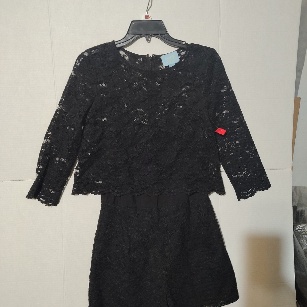 Cynthia Steffe Black Lace Jumpsuit/Rompers -D